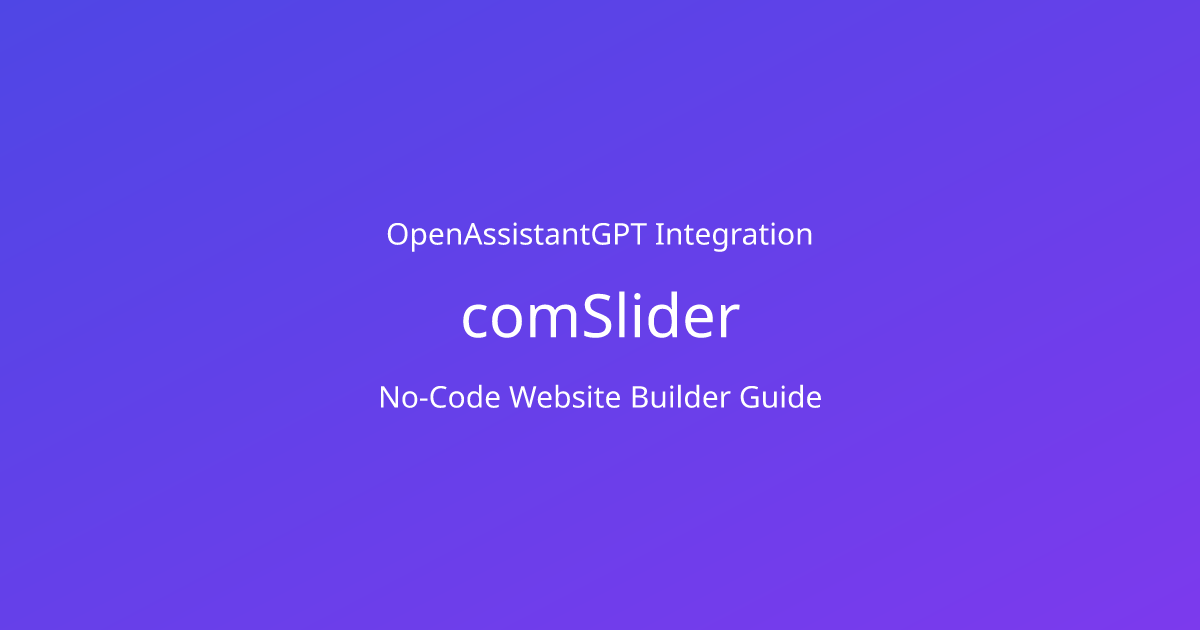 Best Free AI Chatbot to Integrate in comSlider with No Code